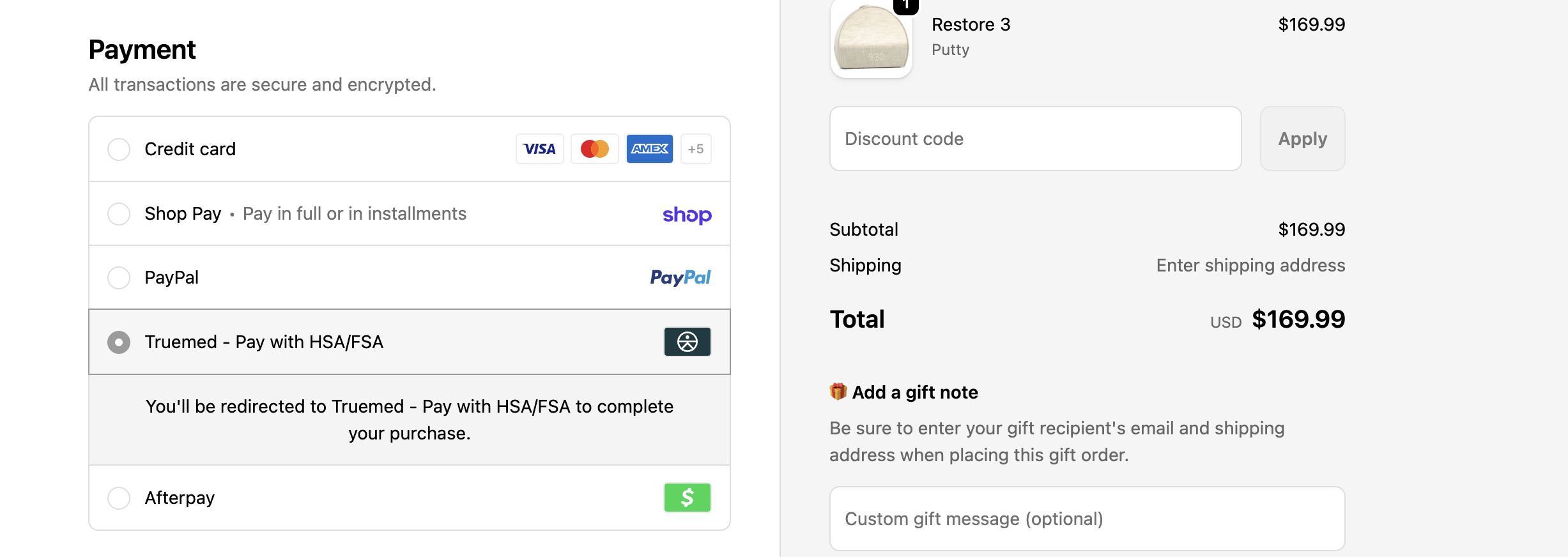 Truemed Payment Option